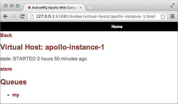 Admin console of the Apollo Broker Admin console of the Apollo Broker